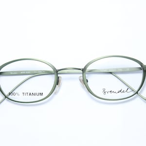 100% Titanium Beautiful BRENDEL 8592 c11 Green Unique True Vintage Eyeglasses Frame Lunettes Occhiali Bril Glasögon Gafas E103