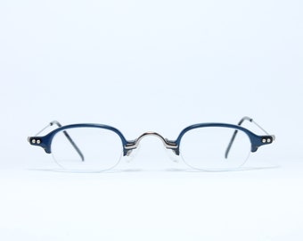 Half Rim MAIER 11.110.03 Blue Small Lenses Rare Unique Vintage Eyeglasses Frame Glasses Lunettes Occhiali Gafas Bril Glasögon E102