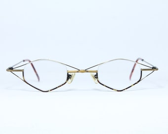 Steampunk Opticunion 83.125.02 Small Lenses Rare Unique Vintage Eyeglasses Frame Glasses Lunettes Occhiali Gafas Bril Glasögon E102