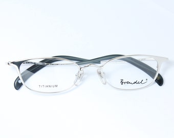 BRENDEL 8653 c1 Silver Rare Unique True Vintage Eyeglasses Frame Lunettes Occhiali Bril Glasögon Gafas E102