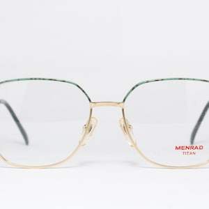 Quadrato Titanio MENRAD 372-410 Oro Amasing Raro Unico Originale Vintage Occhiali Da Vista Montatura Occhiali Lunette Bril Glasögon Gafas E02