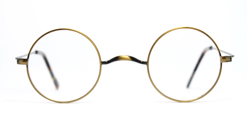 Bronze Kleine Runde Linse 38-25 MEG 17010R AG Antik Gold Seltene Einzigartige true Vintage Brillen Rahmen Gläser Lunettes Bril Glasögon Gafas E00 Bild 3