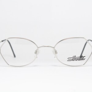 SILHOUETTE 6327 V6050 Silber Seltenes Unikat Vintage Brillengestell Brille Lunettes Gafas Bril Glasögon E02