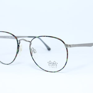 LUXOTTICA 1223 O544-S Multicolor Rotondo Panto Raro Unico Originale Vintage Occhiali da vista Montatura Lunette Occhiali Bril Glasögon Gafas E105