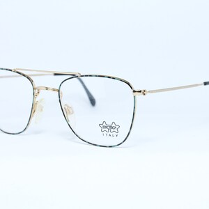 LUXOTTICA 1206 G231 Quadrato placcato oro Raro Unico Originale Occhiali da vista vintage Montatura Lunette Occhiali Bril Glasögon Gafas E105