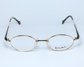 Ovale BRENDEL 4625 c2 Gold-Grün Einzigartige echte Vintage-Brillenfassung Lunettes Occhiali Bril Glasögon Gafas LE05