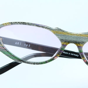 MONTEVERDI ART 183 Handmade Silk Multicolor Rare Unique True Vintage Eyeglasses Frame Glasses Occhiali Lunettes Bril Glasögon Gafas E104