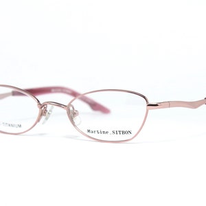 Magenta Pink Titanium Narrow MARTINE SITBON 6731 PC Japan Rare Unique Vintage Eyeglasses Frame Glasses Lunettes Gafas Bril Glasögon E03