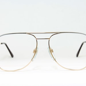 Aviator Square placcato oro 18 carati bicolore OPTURA Sprint 541 Raro vero telaio per occhiali vintage Lunettes Occhiali Bril Glasögon Gafas E10