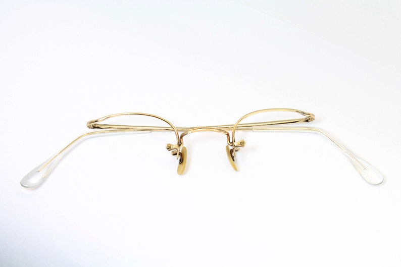1920 Narrow Antique Spectacles Gold Filled Rare True Vintage Eyeglasses