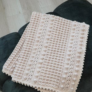 Easy Crochet Blanket Pattern: Modern Boho Throw (PDF Pattern)