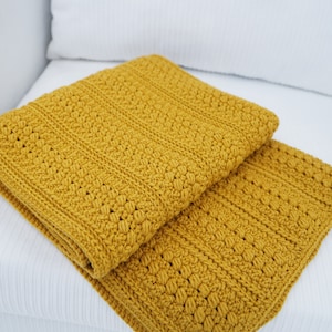 Easy Crochet Blanket Pattern: 11 Sizes (Baby to Adults), PDF pattern, Video tutorial