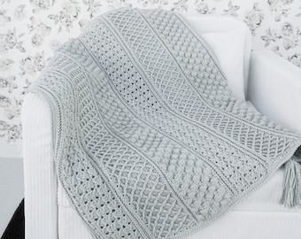Easy crochet blanket pattern, Video tutorial, Easy crochet afgan blanket, Modern throw blanket pattern, Boho cozy blanket, 5 sizes