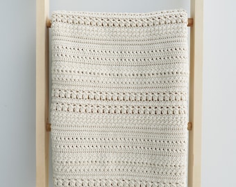 Easy Crochet Blanket Pattern: Modern Boho Throw, 9 Sizes (PDF Pattern)