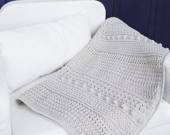Easy crochet boho blanket pattern, Video tutorial, Easy crochet afgan blanket, Throw blanket pattern, Modern cozy blanket, 9 sizes