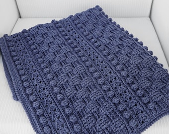 Easy crochet modern blanket pattern, Video tutorial, Easy crochet afgan blanket, Throw blanket pattern, Boho cozy blanket, 5 sizes