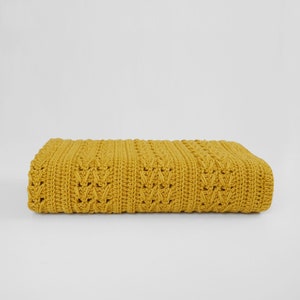 Easy crochet blanket pattern, Video tutorial, Baby crochet pattern, Crochet lapghan blanket, Throw blanket pattern, Cable blanket,11 sizes image 6