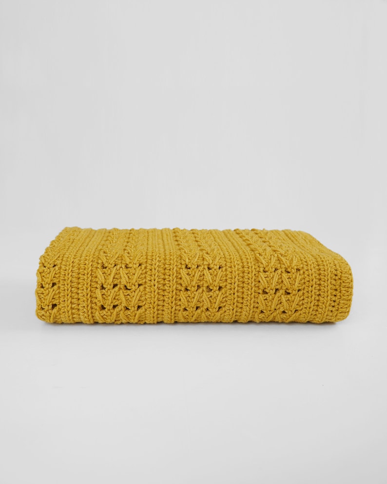 Easy crochet blanket pattern, Video tutorial, Baby crochet pattern, Crochet lapghan blanket, Throw blanket pattern, Cable blanket,11 sizes image 6