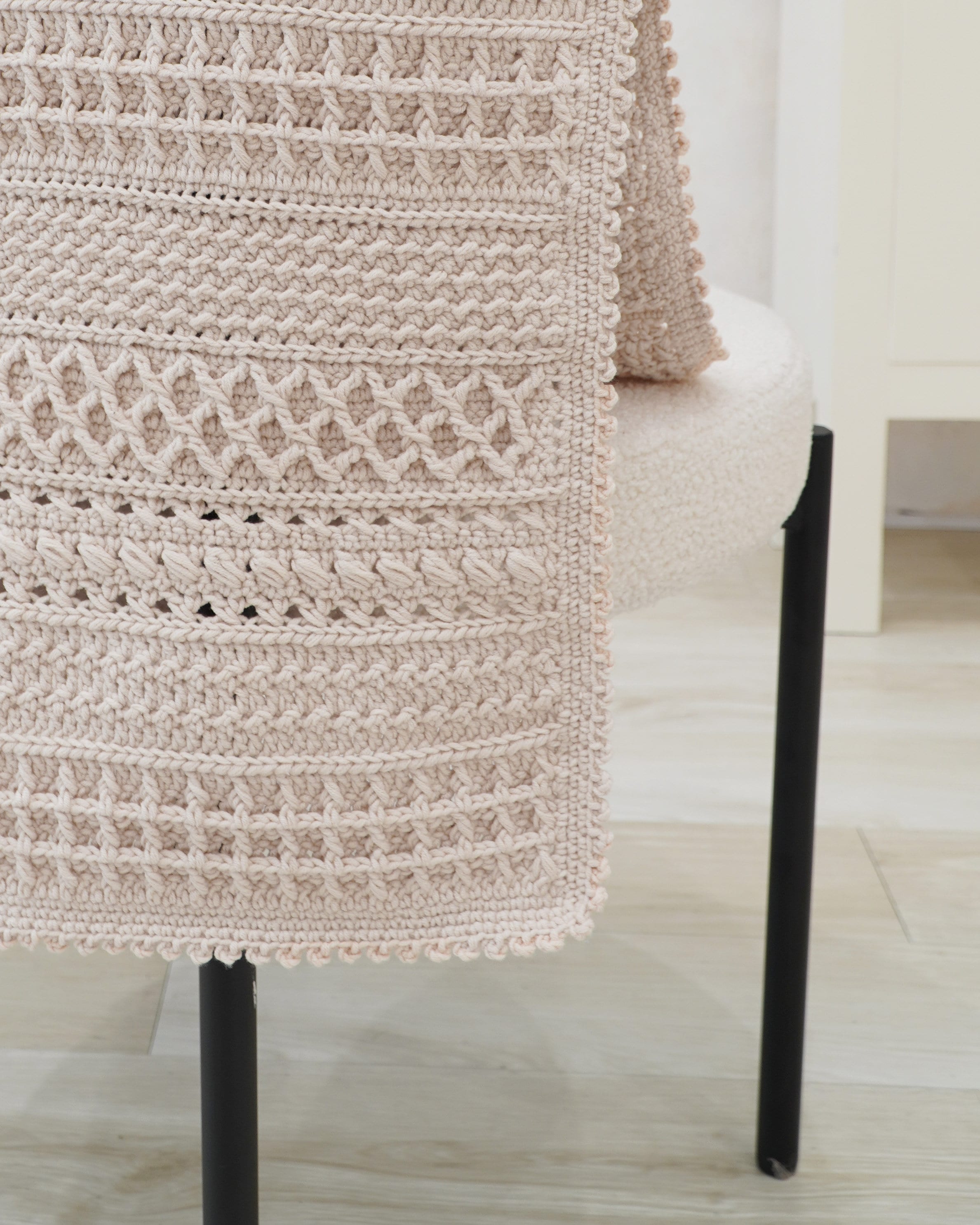 Easy Crochet Blanket Pattern: Modern Throw, 9 Sizes (video Tutorial) - Etsy