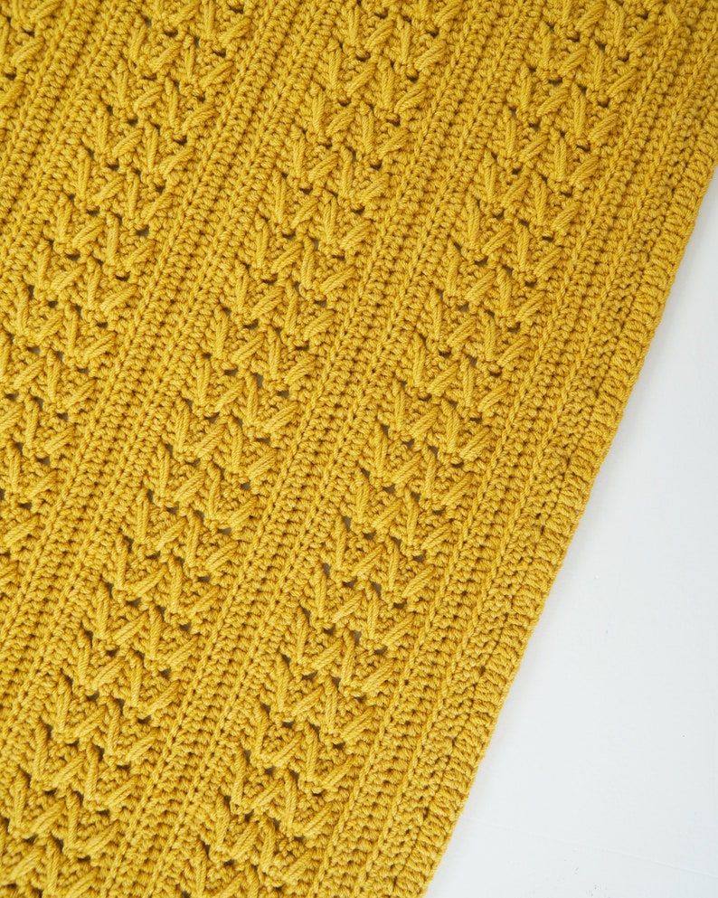 Easy crochet blanket pattern, Video tutorial, Baby crochet pattern, Crochet lapghan blanket, Throw blanket pattern, Cable blanket,11 sizes image 5