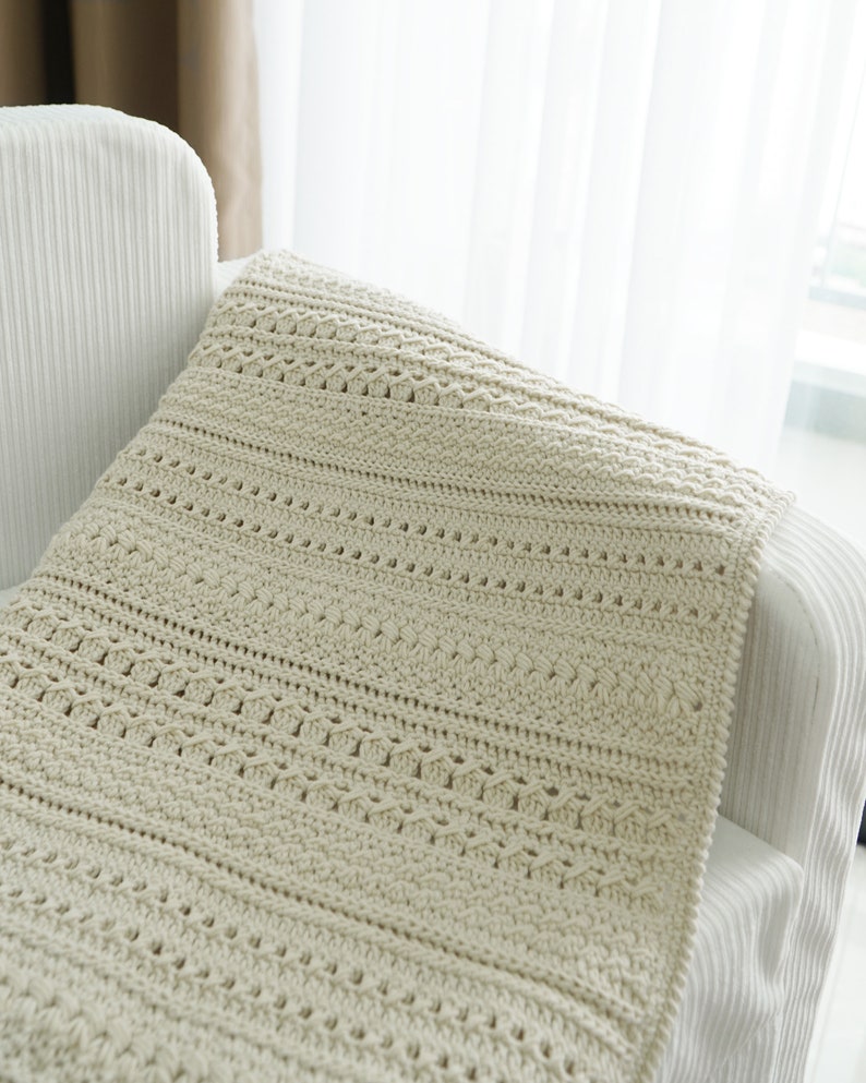 Easy Crochet Blanket Pattern: Modern Boho Throw, 9 Sizes (PDF Pattern ...