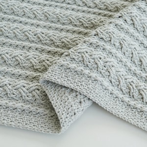 Crochet cable blanket pattern