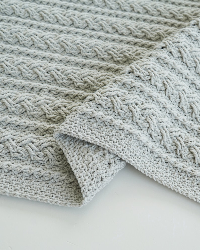 Crochet cable blanket pattern