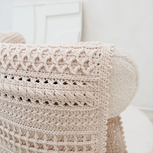 Easy Crochet Blanket Pattern: Modern Throw, 9 Sizes (video Tutorial) - Etsy