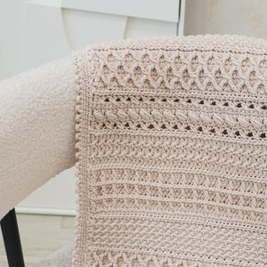 Easy Crochet Blanket Pattern: Modern Throw, 9 Sizes (video Tutorial) - Etsy