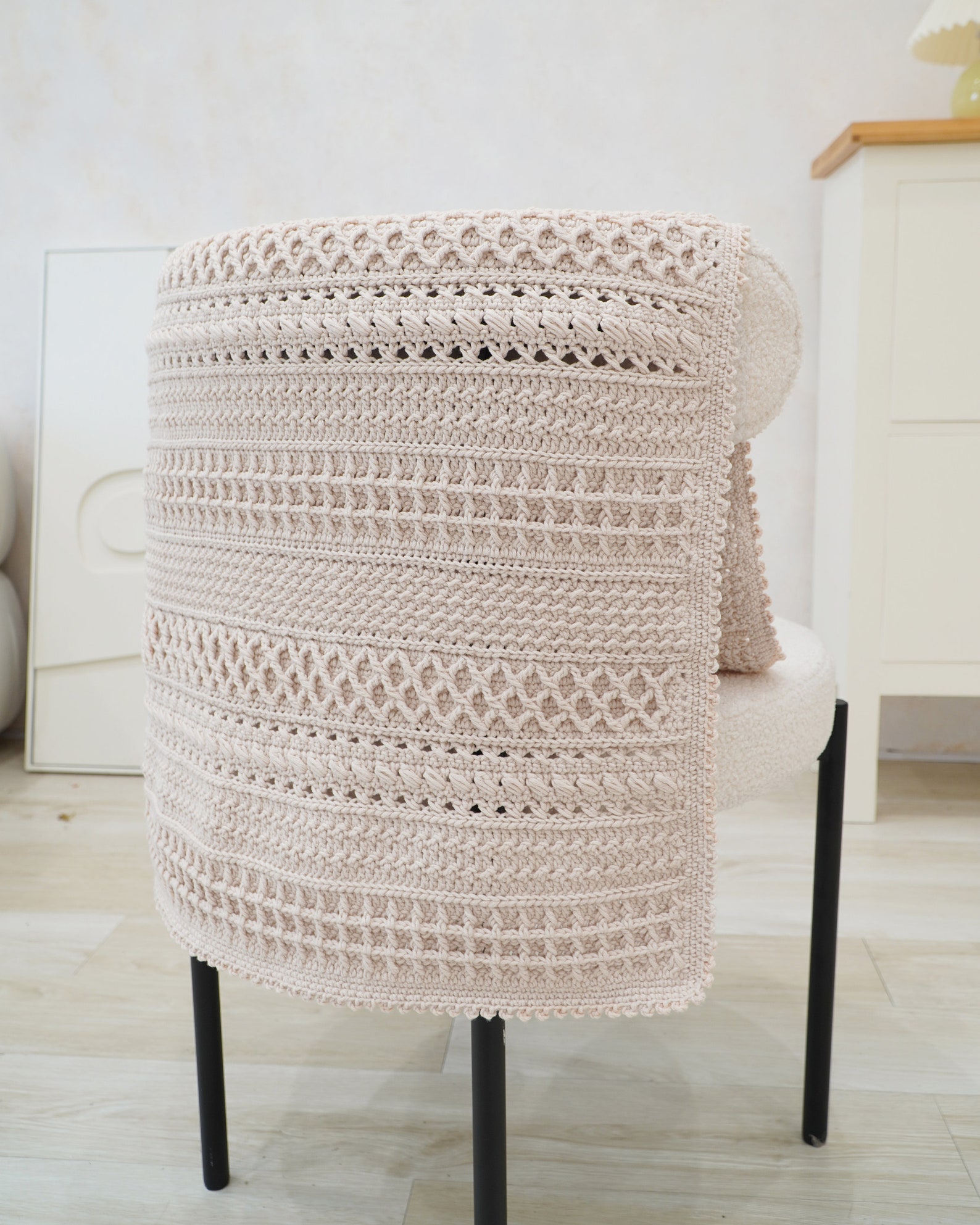 Easy Crochet Blanket Pattern: Modern Throw, 9 Sizes (video Tutorial) - Etsy