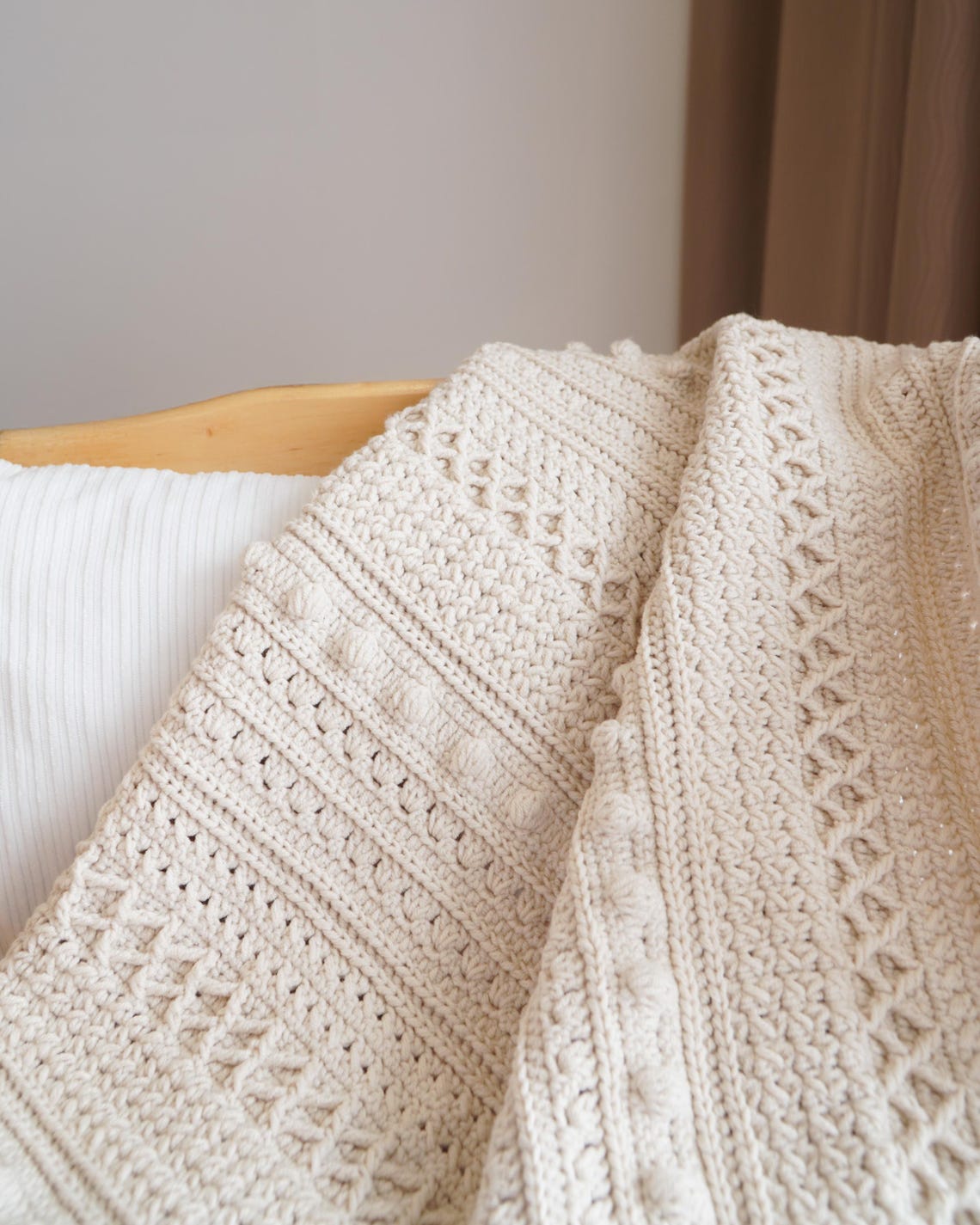 Easy Crochet Modern Blanket Pattern, Video Tutorial + Chart, Crochet ...