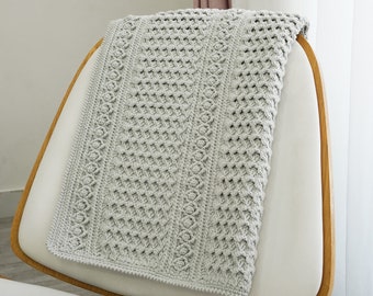 Crochet Blanket Pattern: Modern Boho Throw, 5 Sizes (PDF Pattern)