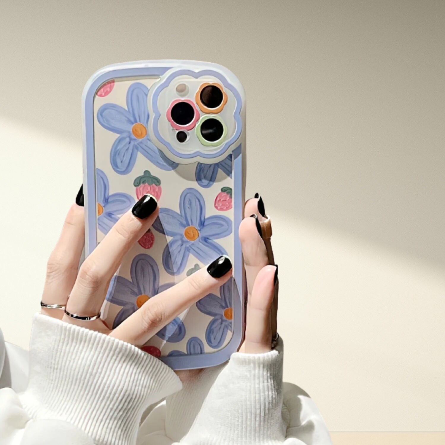 Soft Blue Floral Iphone Case for Iphone 13 Case Iphone 11 12 Etsy