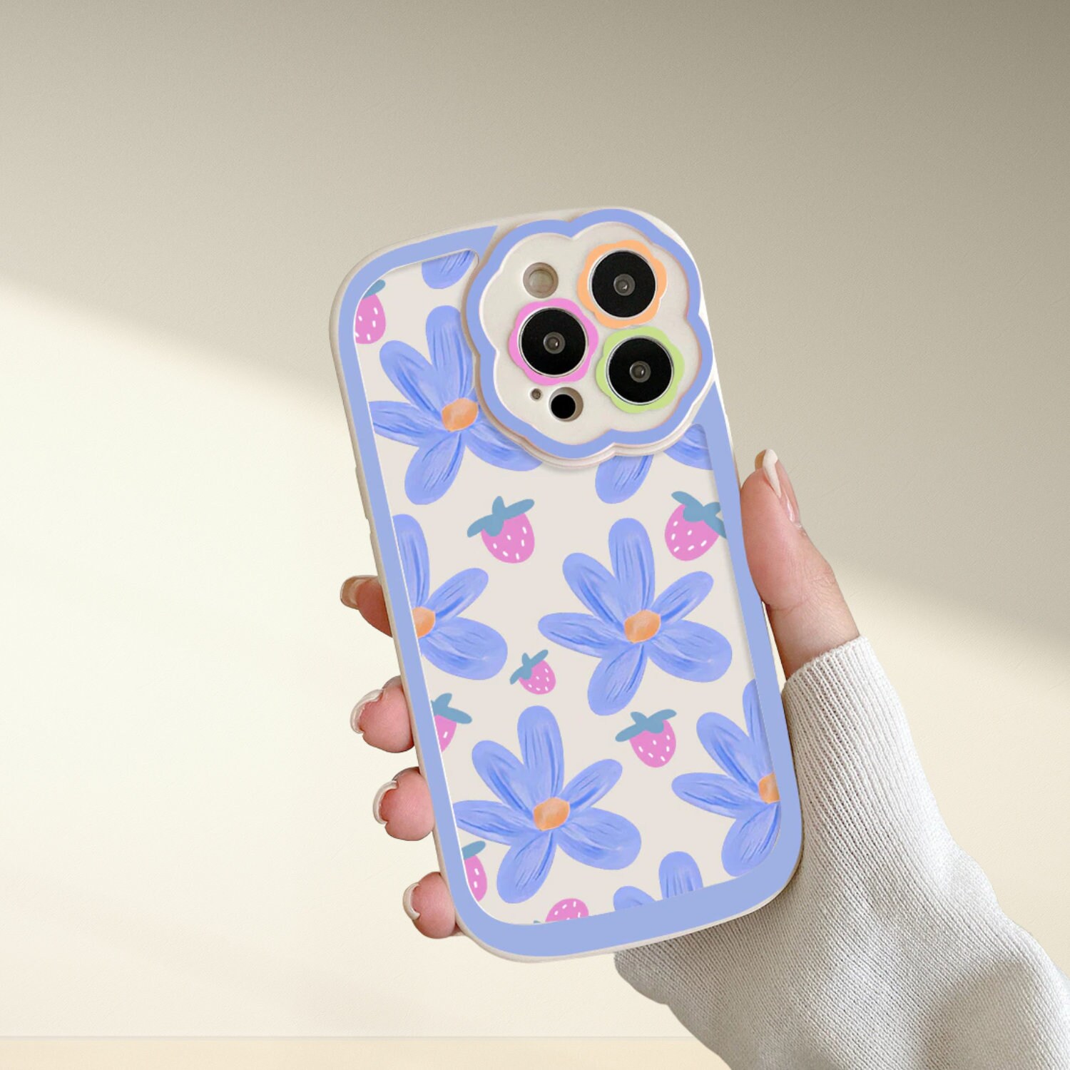 Soft Blue Floral Iphone Case for Iphone 13 Case Iphone 11 12 Etsy