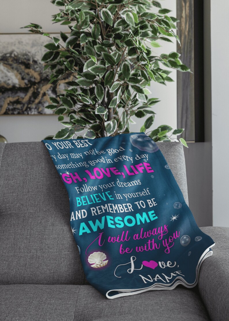 Custom Blanket - Personalized Birthday Gifts For Grandma, Granddaughter - Snuggle Tight, Nana’s Love