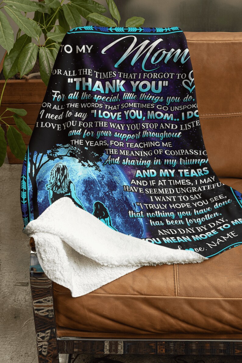 Personalized to My Mom Blanket From Son, Mom Gift, Mothers Day Gift