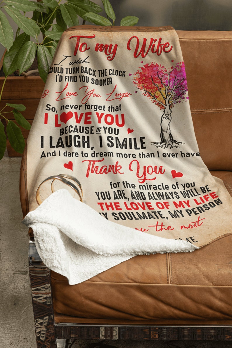 Personalized to My Wife Blankets From Husband, Wife Birthday Gifts