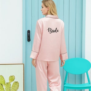 Bridal Party Pajamas, Bridesmaid Pajamas, Bridesmaid Gifts, Long Pant Sleeve Set, Bridesmaid Gift Idea