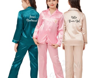 Junior Bridesmaid Pajamas, Flower Girl Proposal, Personalized Pajamas, Bridal Party Pajamas, Flower Girl Outfit