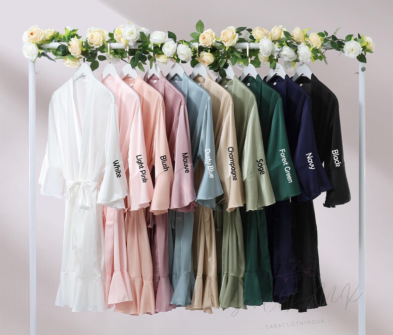 Rackl Robe Custom Bridal Robes, Bridesmaid Robes, Monogram Robe, Satin Wedding ...