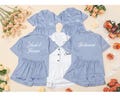 Bridesmaid Pajamas Set, Matching Dusty Blue Pajamas, Bachelorette Party Gifts product logo