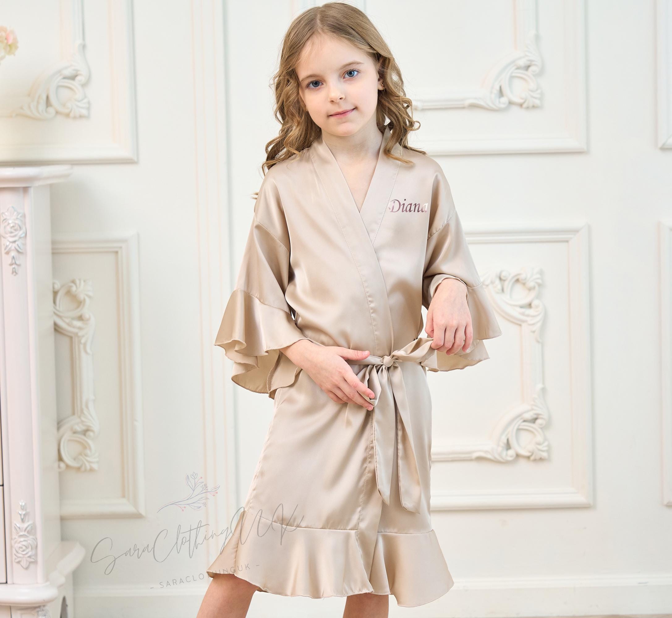Girls Robe 16 Bridal Party Flower Girls Robes, Custom Spa Birthday Party Robes ...