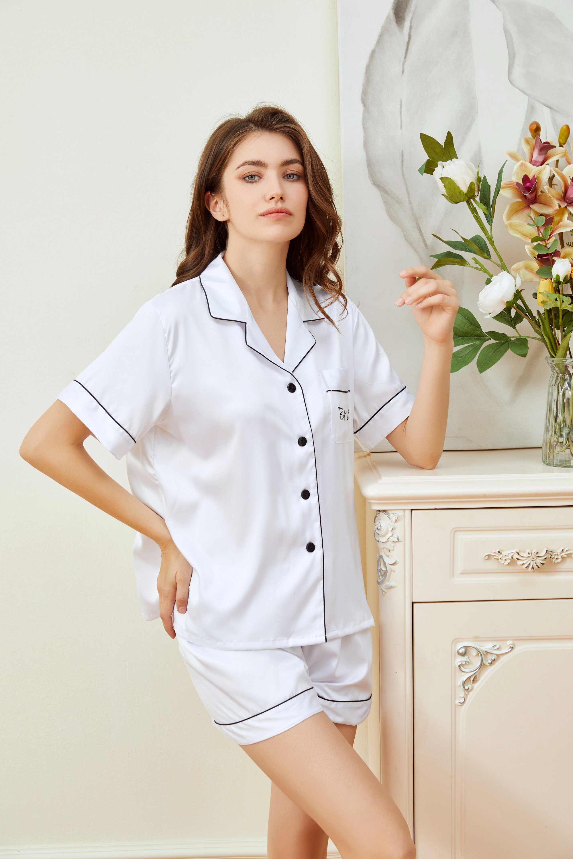 Monogrammed Pajamas Silk Etsy Canada