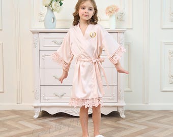 Flower Girl Robes, Custom Bridesmaid Gift, Matching Bridesmaid PJs, Bridesmaid Pajamas