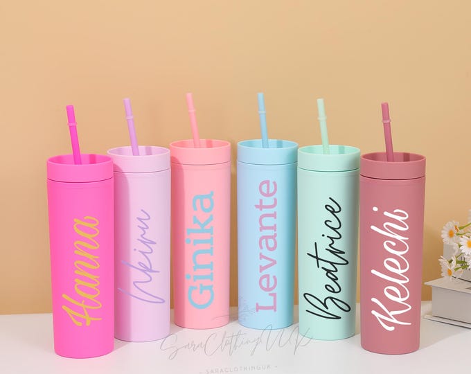 Personalized Tumblers, Bridesmaid Tumbler, Custom Cups with Name, Bridesmaid Proposal, Personalized Party Tumbler