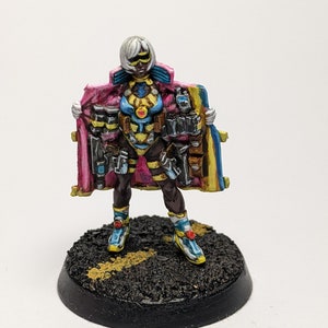 Miniatura de mesa cyberpunk fixer pintado a mano