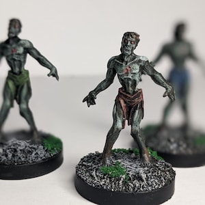 Trio of TTRPG Zombie miniatures