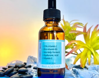 Cucumber Vitamin C Serum (15% L-Ascorbic Acid) | With vitamin E & Ferulic | Antiaging | Hyaluronic Acid
