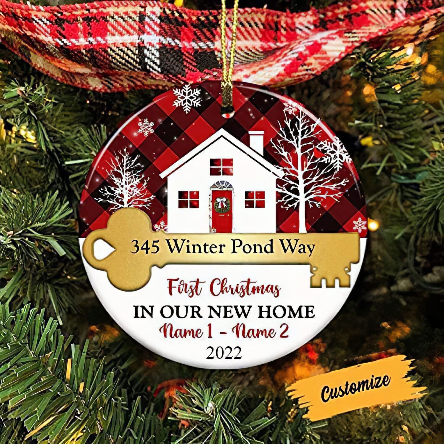 Discover First Christmas in Our New Home Ornament Personalized New Home Christmas Ornaments 2022