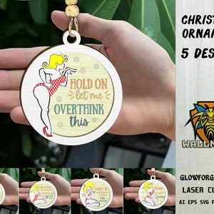 Funny Ornaments SVG Bundle, Christmas ornament svg, Sexy Girl svg, Wood Ornament Svg, Laser cut file, Glowforge svg files, Instant Download